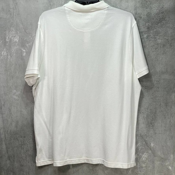 Nordstrom Men's White Short-Sleeve Polo Shirt SZ 2XL - Picture 2 of 5